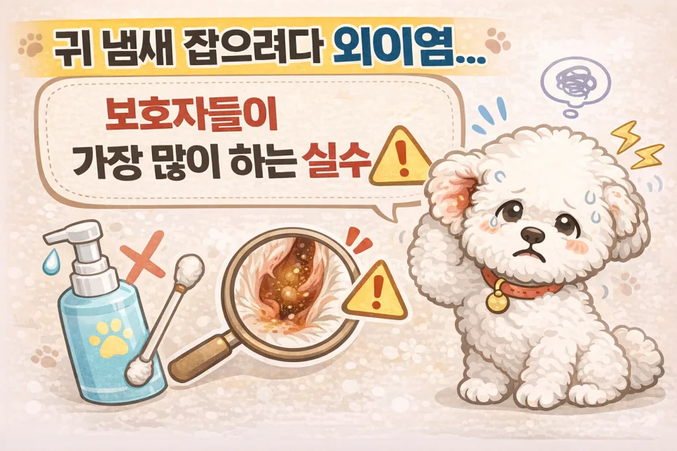강아지 귀청소 주기와 방법: 외이염 예방 2026