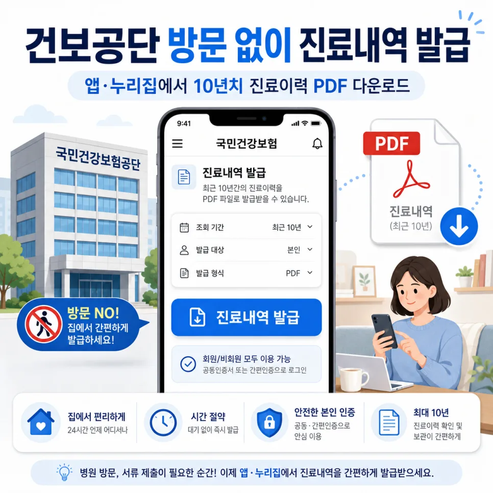 진료내역서 앱 발급 2026 — 건보공단 방문 없이 3단계 끝!