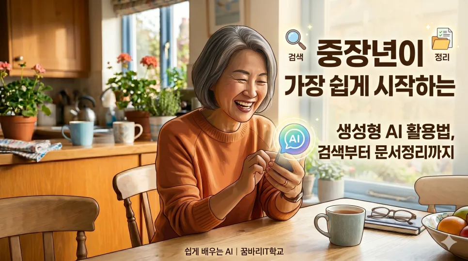 중장년 AI 활용법 2026: 검색부터 문서 작성까지 쉽게 배우는 법