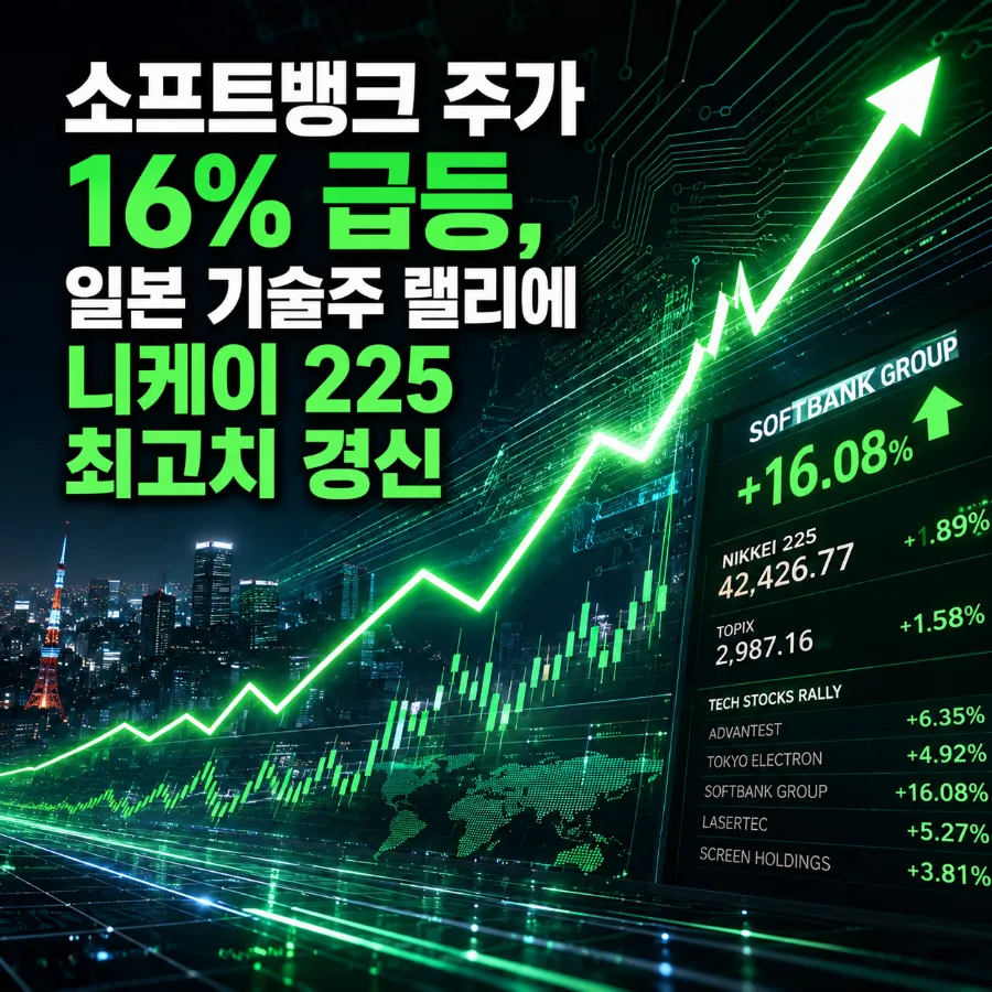 소프트뱅크 주가 16% 급등 이유 2026: AI 기술주 랠리 분석