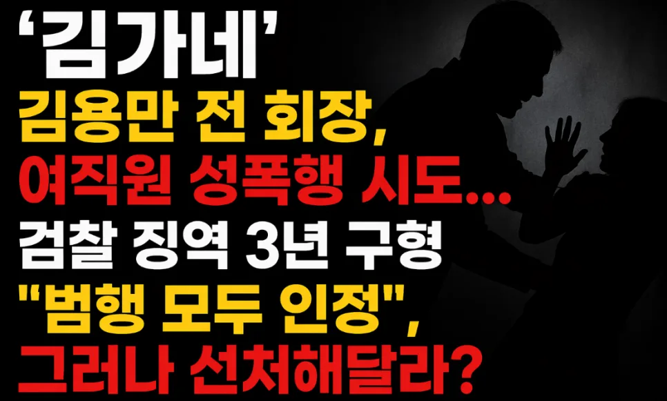김가네 김용만 전 회장 성폭행 미수 사건 2026: 징역 3년 구형과 진실