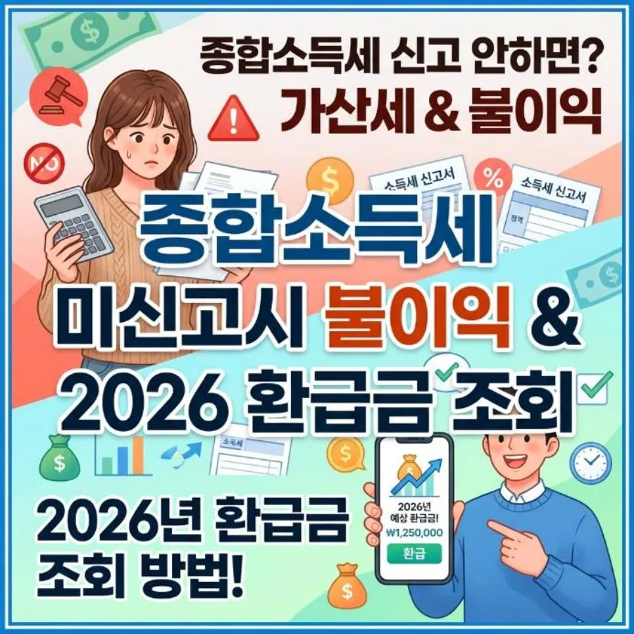 종합소득세 미신고 불이익과 2026년 환급금, 놓치면 안 되는 이유