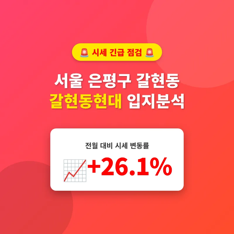 갈현동현대 아파트, 2026년 시세 급등 원인 분석 및 전망
