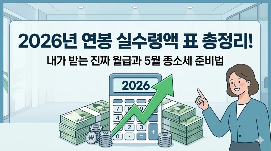 2026년 연봉 실수령액 현실은? 월급 계산부터 종소세까지 총정리
