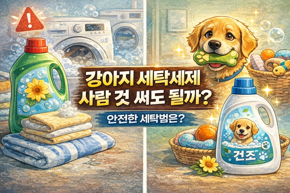 2026년 강아지 세탁세제, 사람 것 써도 될까? 안전 기준 총정리