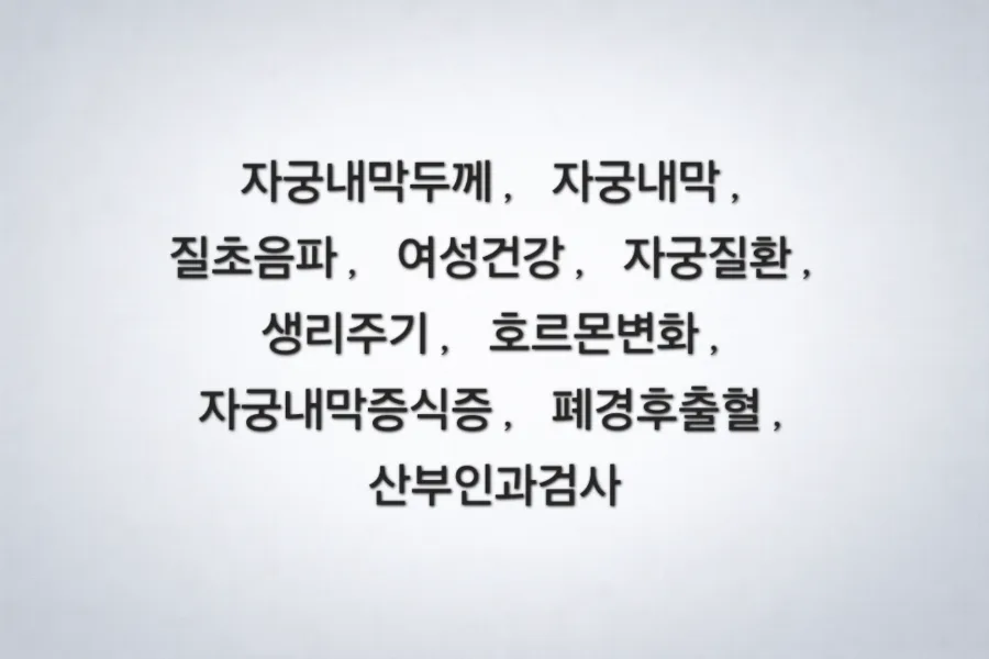 자궁내막 두께 기준 2026: 주기별·연령별 정상 범위와 이상 신호 총정리