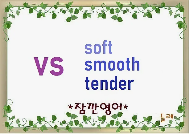 Soft, Smooth, Tender 차이점 2026: 영어 단어 뉘앙스 완벽 정리