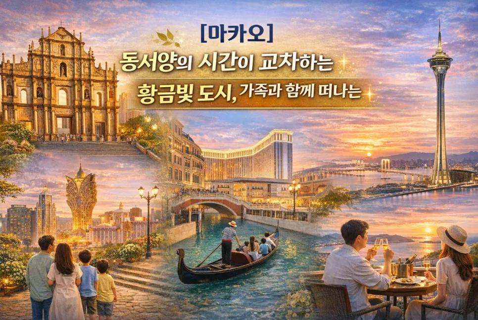 마카오 가족 여행 코스 2026: 핵심 명소 5곳 완벽 가이드