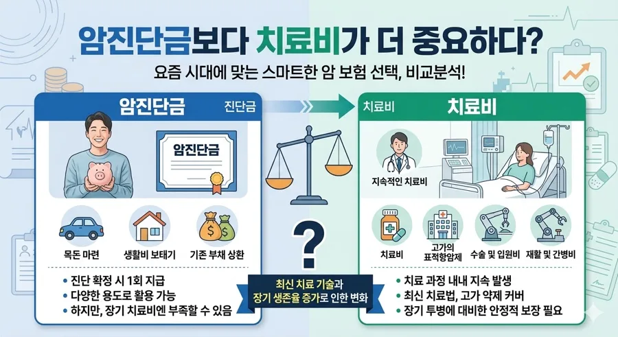 암 진단금 vs 치료비, 2026년 최적의 균형점 찾기