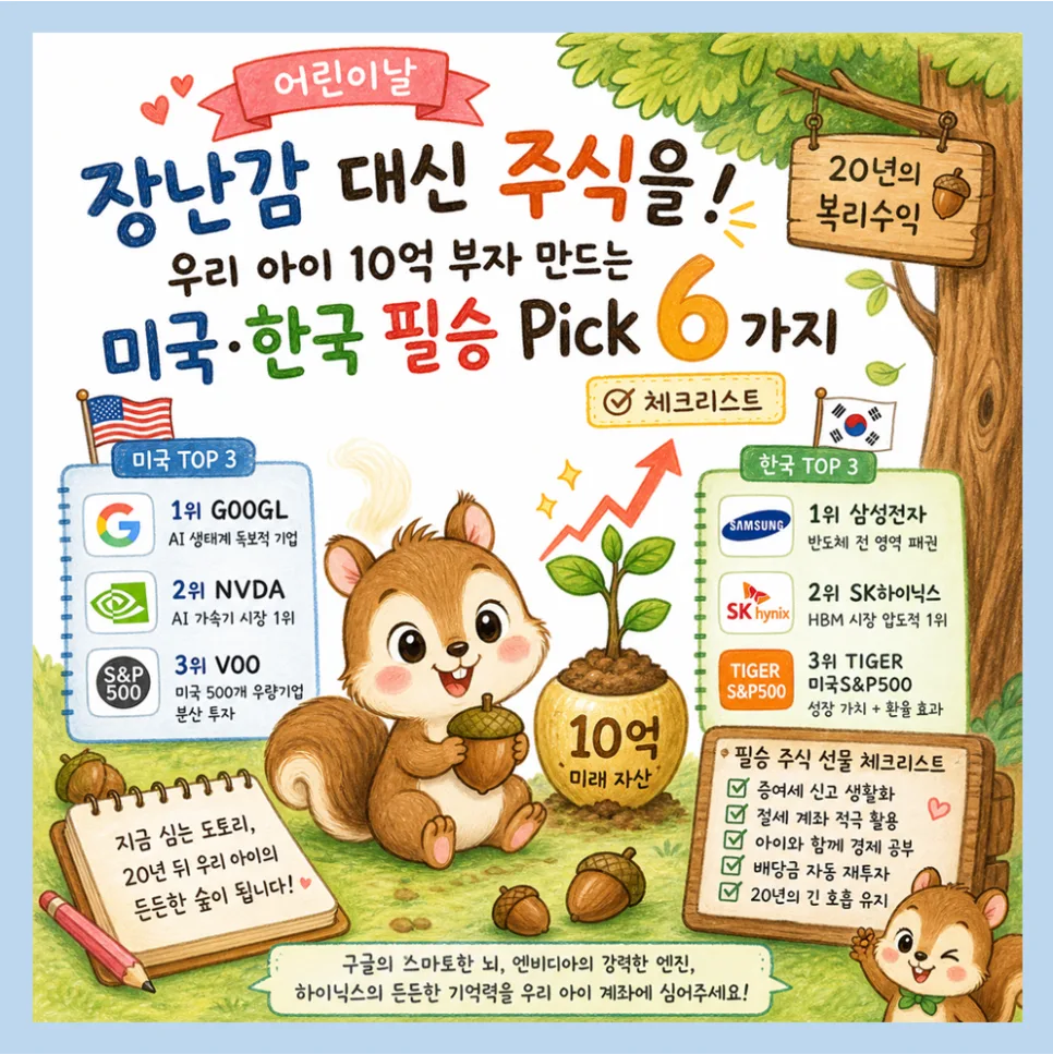 2026년 어린이날 최고의 선물: 주식 증여 가이드와 포트폴리오