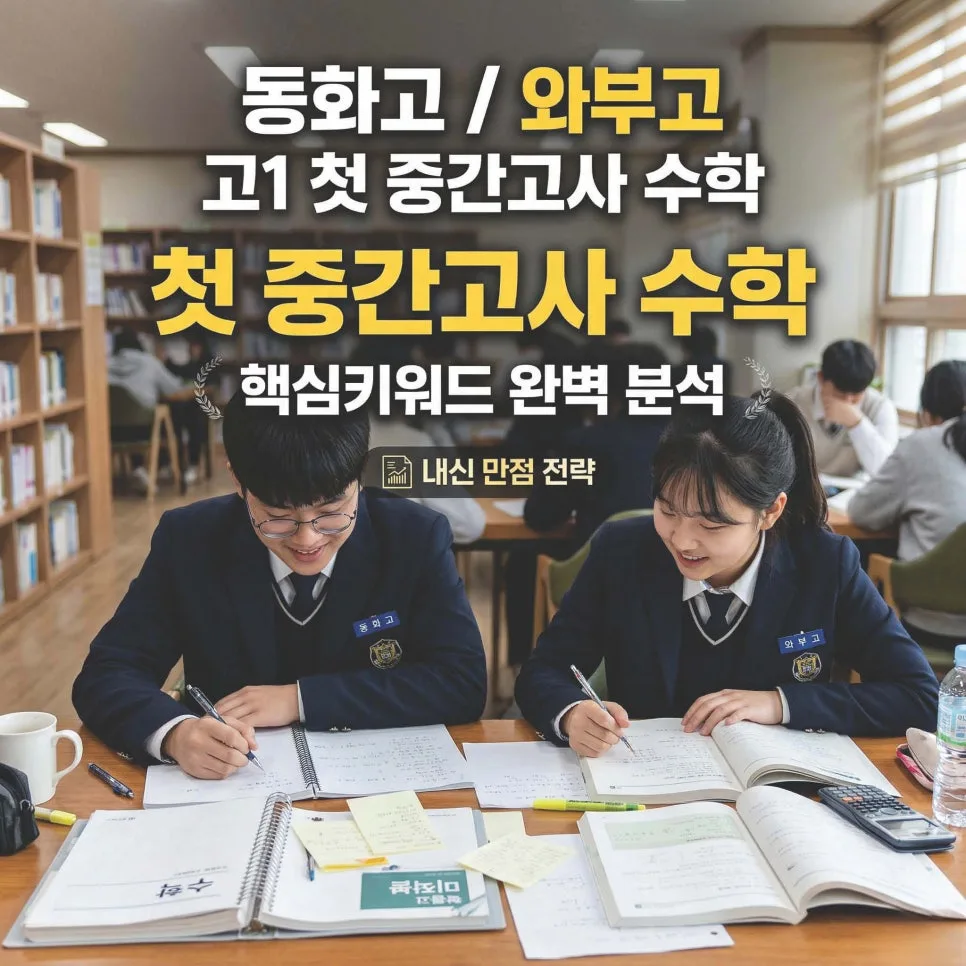 고1 수학 중간고사 2026: 동화고/와부고 최상위권 문항 분석