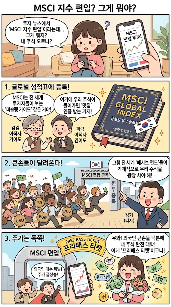 MSCI 지수 편입 효과 2026: 외국인 자금 유입 원리 분석 2