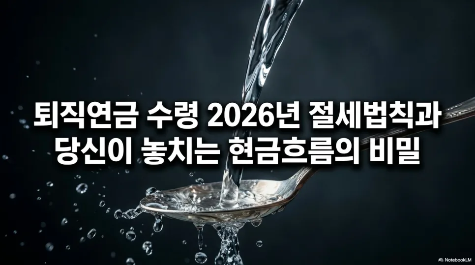 퇴직연금 수령 2026년, 현금흐름 최적화 전략과 절세 꿀팁
