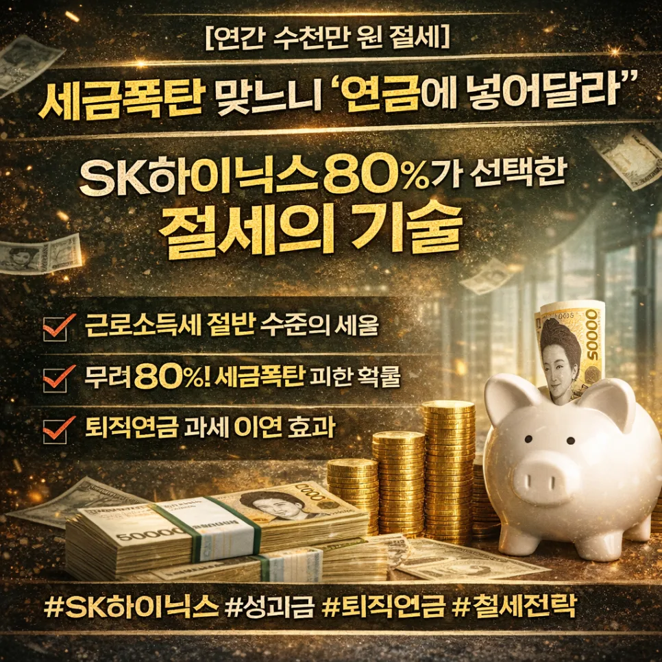 SK하이닉스 성과급, 세금폭탄 피하는 연금 적립법 2026