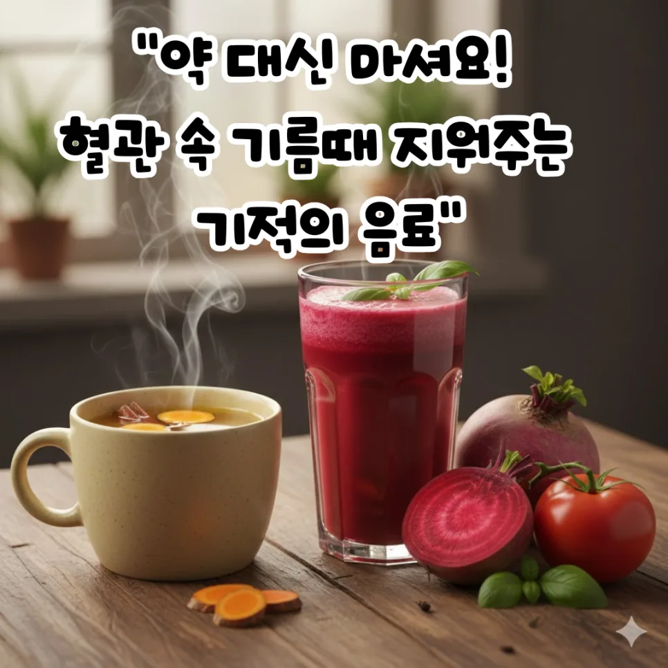 혈관 청소 음료 5가지: 콜레스테롤 낮추고 염증 잡는 비법 2026