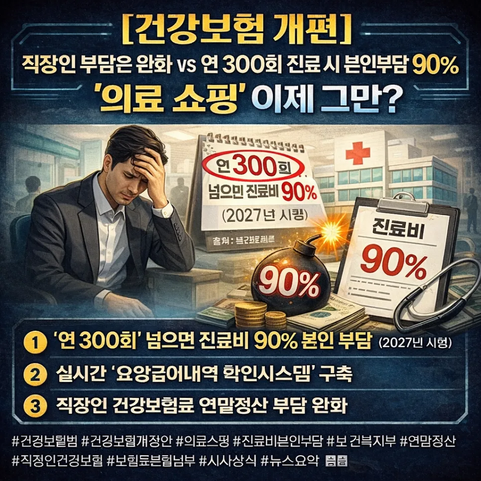 건강보험 개편 2027년 적용: 직장인 혜택 vs 진료 횟수 제한 총정리