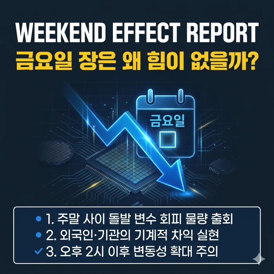 금요일 주식 시장 징크스? 주말 효과와 수급 분석 2026