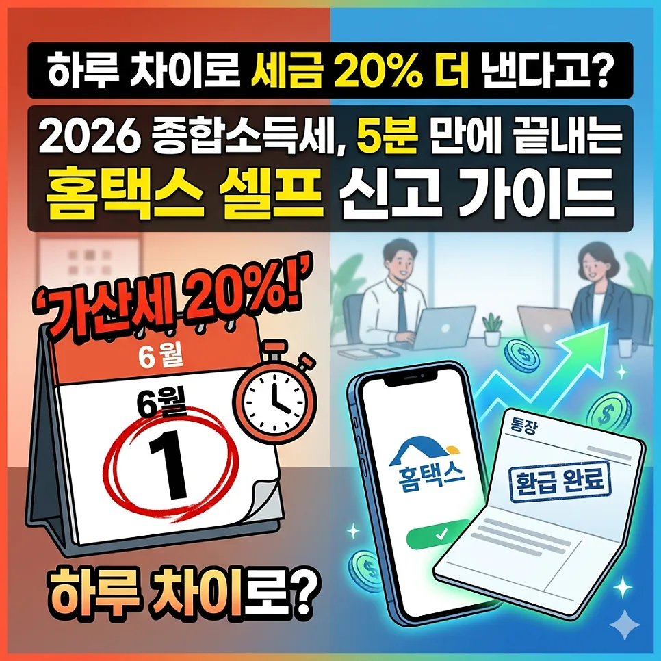 2026 종합소득세 신고, 가산세 20% 피하는 법과 홈택스 완벽 가이드