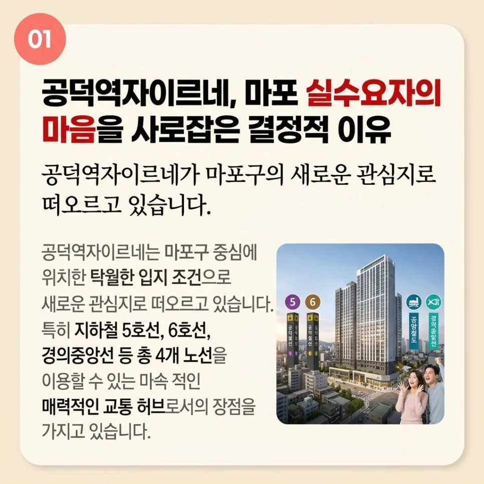 공덕역자이르네 청약 조건과 장점 2026년 완벽 분석