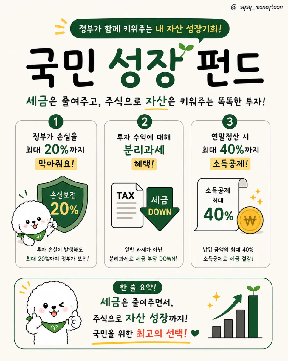 국민성장펀드 2026: 정부 지원 혜택 총정리 (손실 방어, 세제 혜택) 2