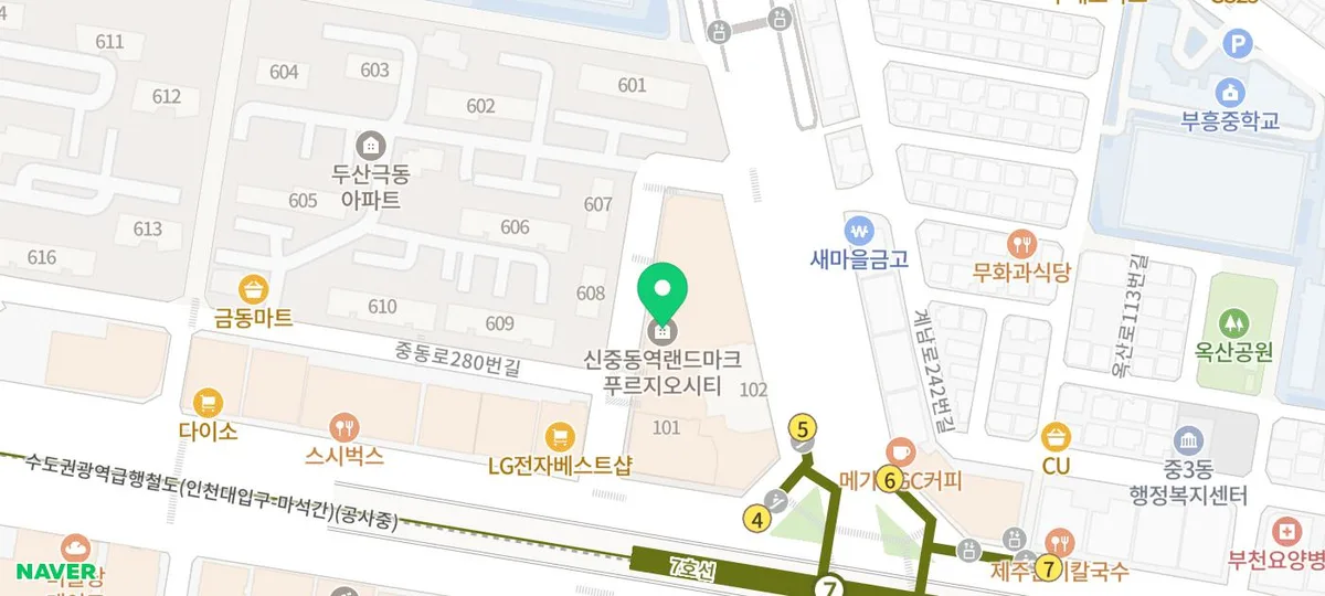 신중동역 사무실 월세 2026: 푸르지오시티 D타입 시세 비교 2