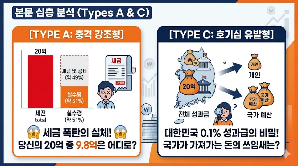 20억 성과급 실수령액 2026년 완벽 계산: 세금 절반? 직접 확인