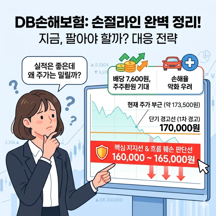 DB손해보험 손절라인 2026: 17만원 이탈 시점과 투자 전략