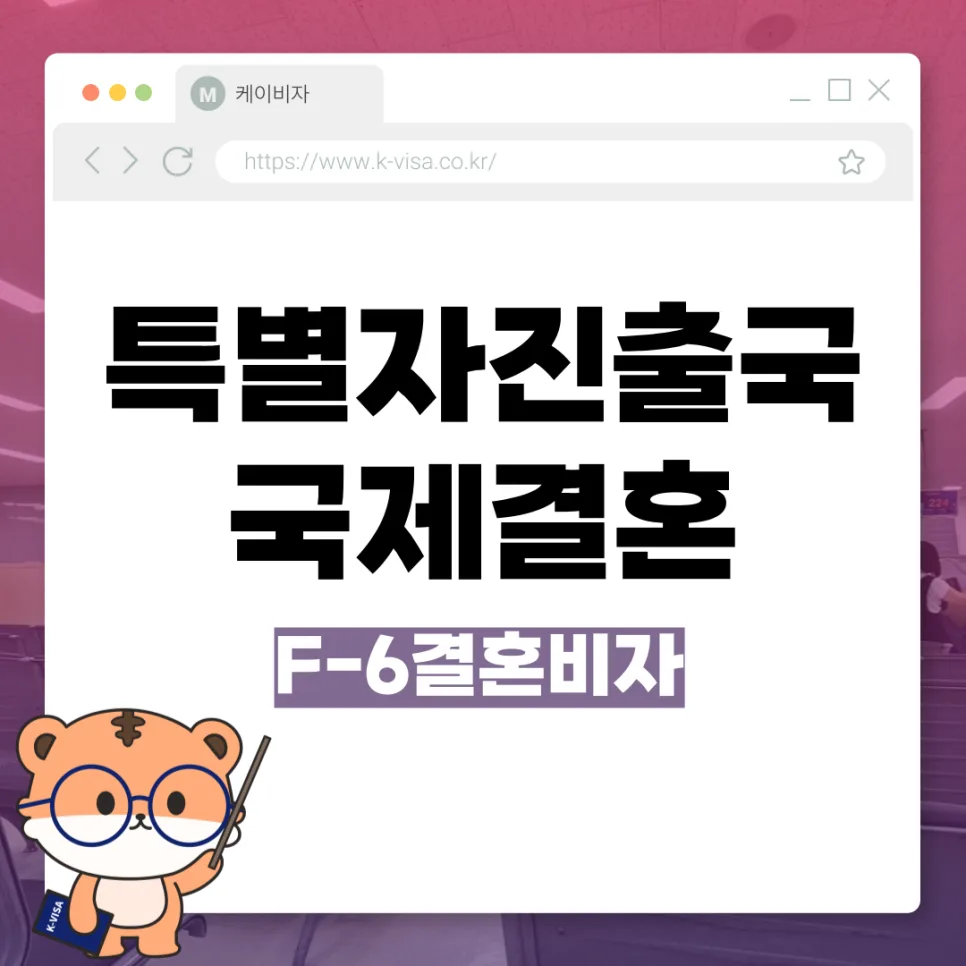 불법체류 F-6 비자, 2026년 특별자진출국 활용법 총정리