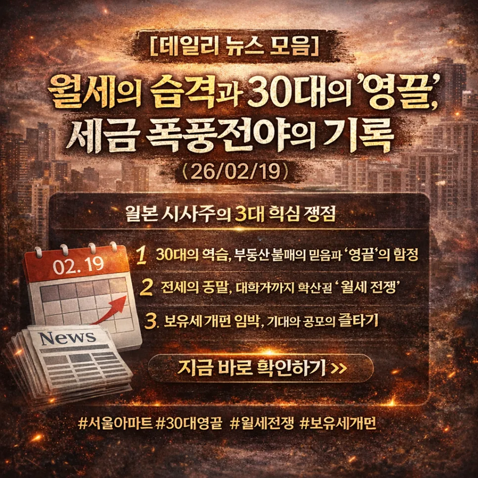 30대 영끌·월세 급등 2026: 보유세 폭풍 전야, 부동산 핵심 분석