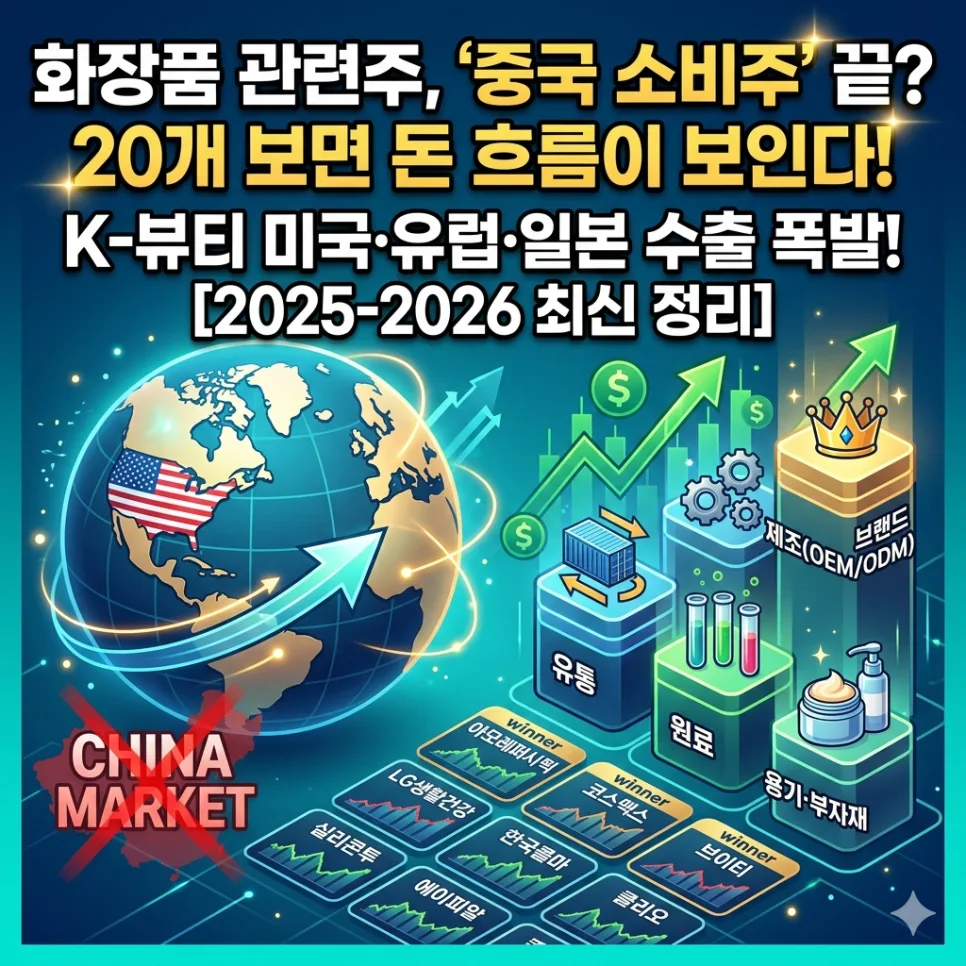 2026년 화장품 관련주, 글로벌 K뷰티 트렌드 따른 유망주 20선