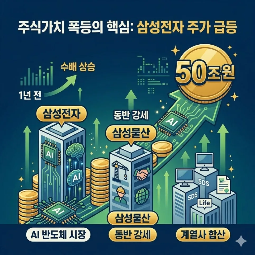 이재용 회장 주식 가치 50조 돌파: 2026년 자산 변화 및 전망 2