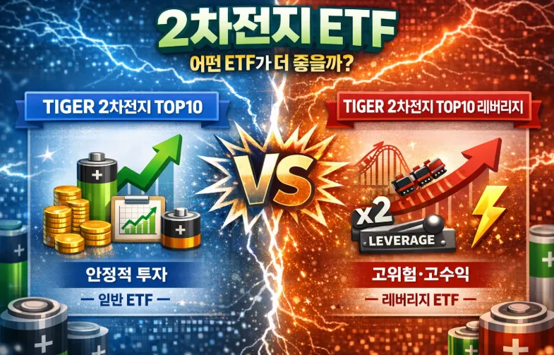 2차전지 ETF 비교 2026: TIGER 일반 vs 레버리지 선택 가이드