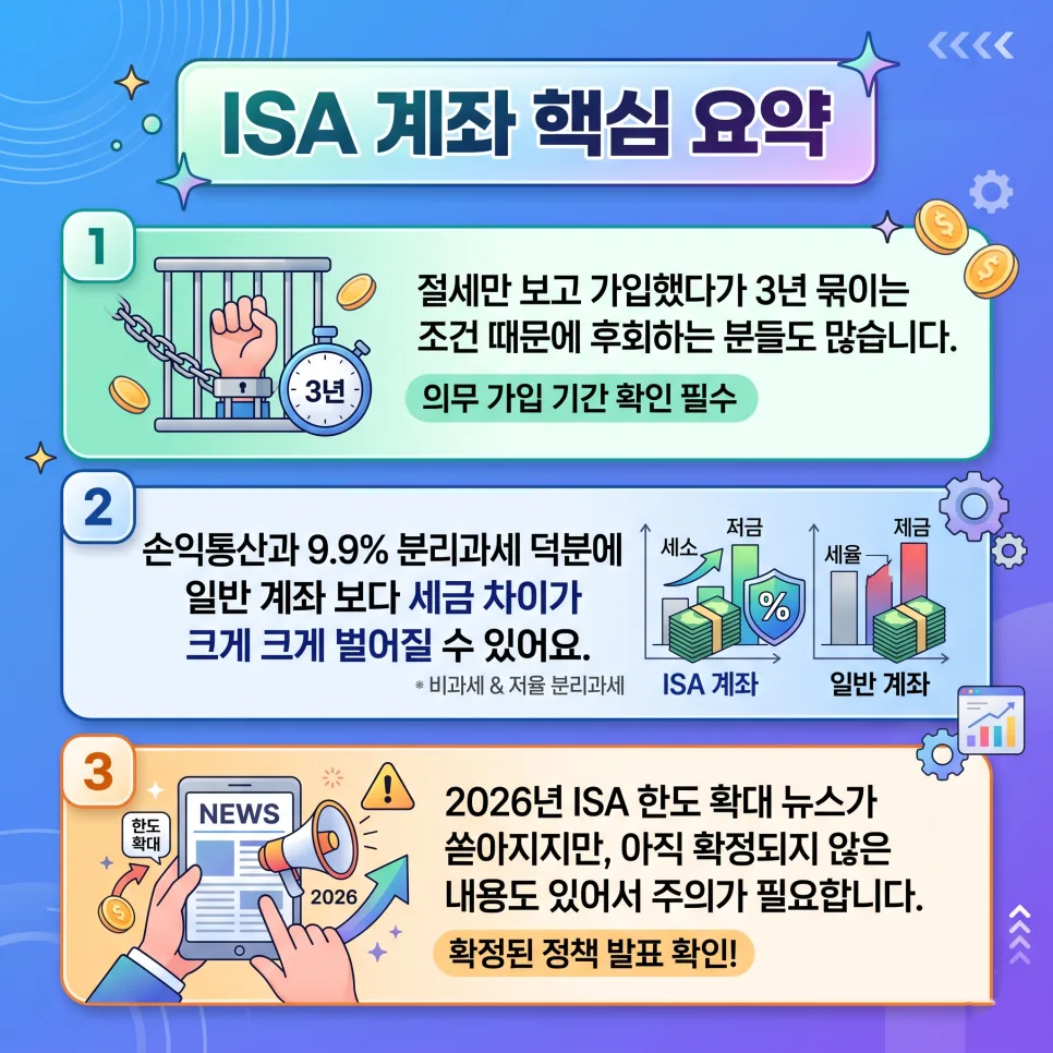ISA 계좌 개설 2026: 비과세 한도, 장단점 완벽 분석 2