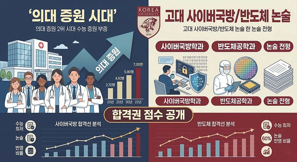 고려대 계약학과 논술, 의대와 비교한 합격선 분석 2026