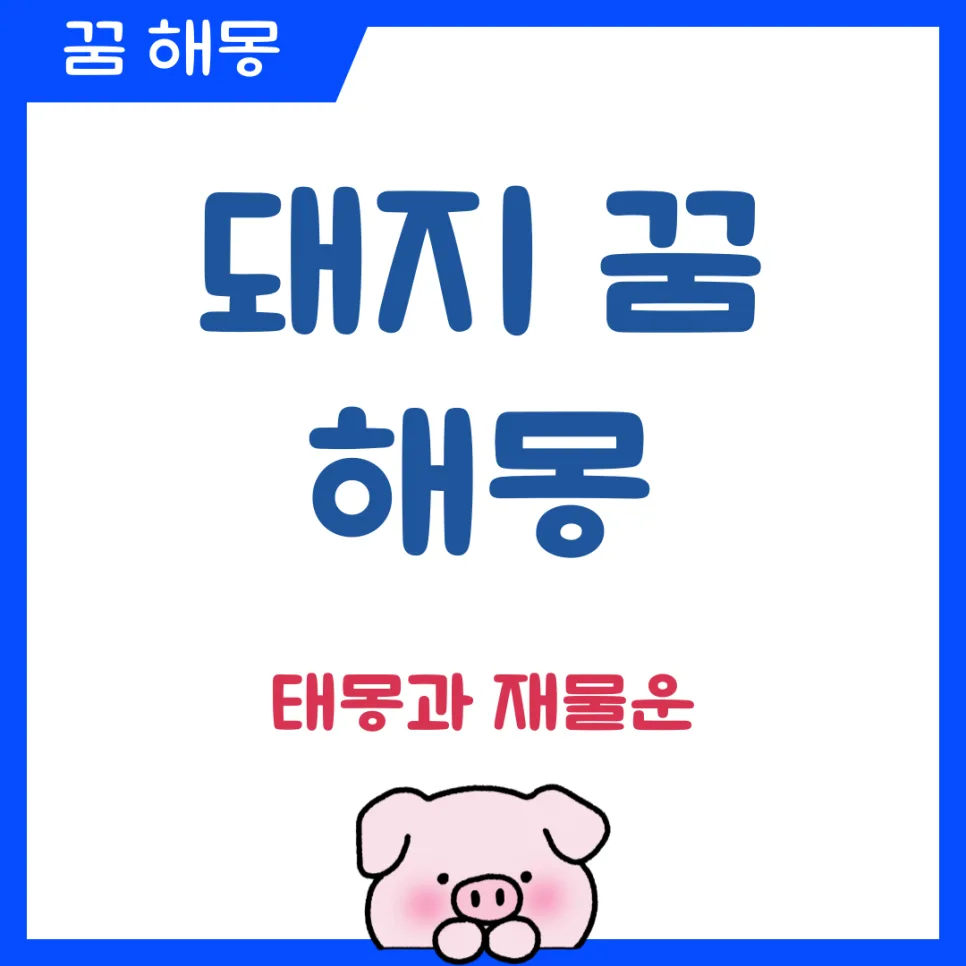 2026년 돼지 꿈 해몽: 태몽부터 재물운까지 완벽 분석