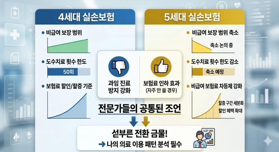5세대 실손보험 전환, 2026년 전 꼭 알아야 할 핵심 비교