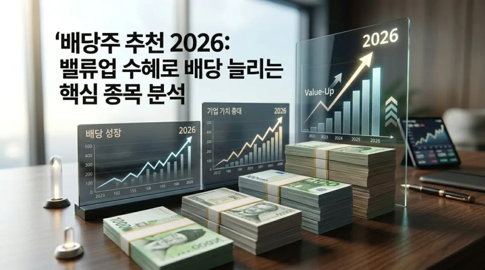 2026년 배당주 추천: 밸류업 수혜 핵심 종목과 ISA 절세 전략 2