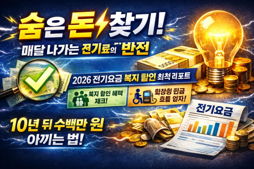 2026년 전기요금 복지 할인, 최대 16,000원 아끼는 법 총정리