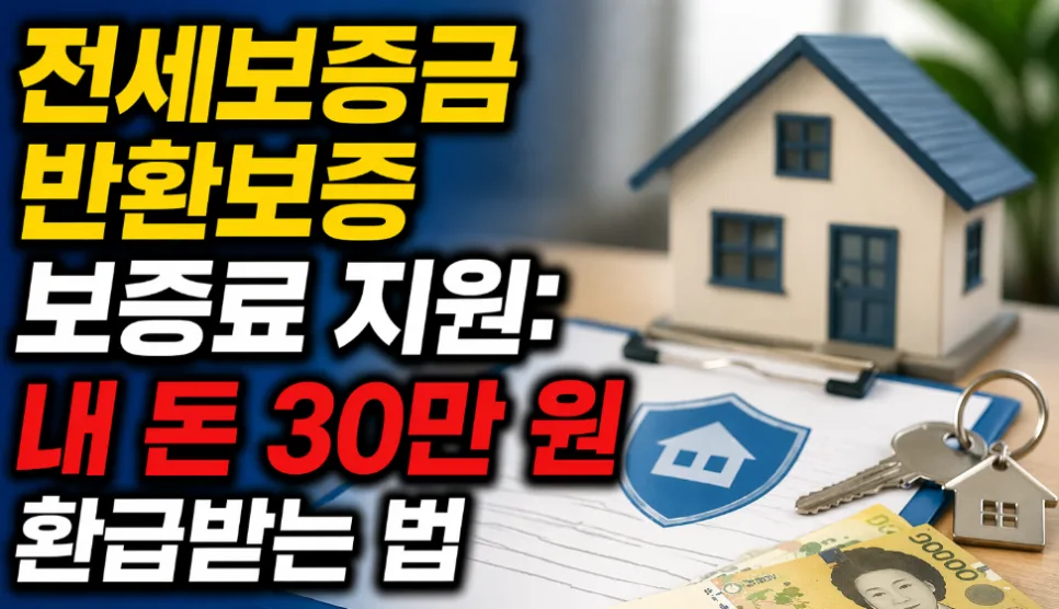 전세보증금 반환보증료 30만원 환급 받는 법 (2026년 최신 정보)