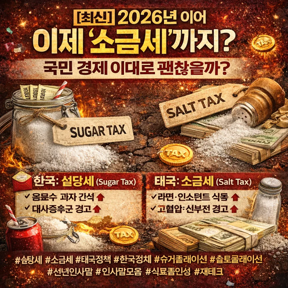 2026년 설탕세·소금세 도입? 국민 경제 영향 분석