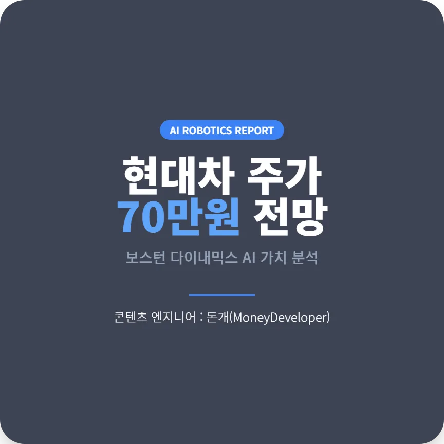 현대차 주가 70만원 돌파? AI 로봇 전환 가치 분석 2026