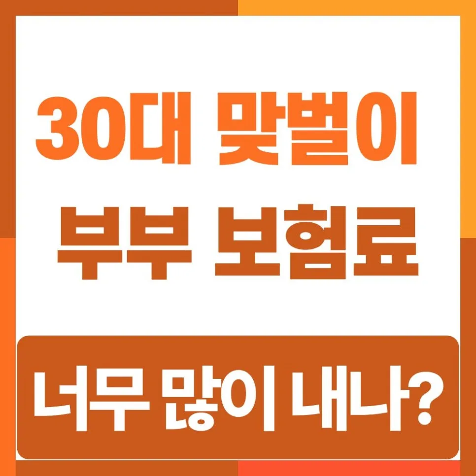 30대 맞벌이 부부 보험 포트폴리오 2026: 월 보험료 적정선은?