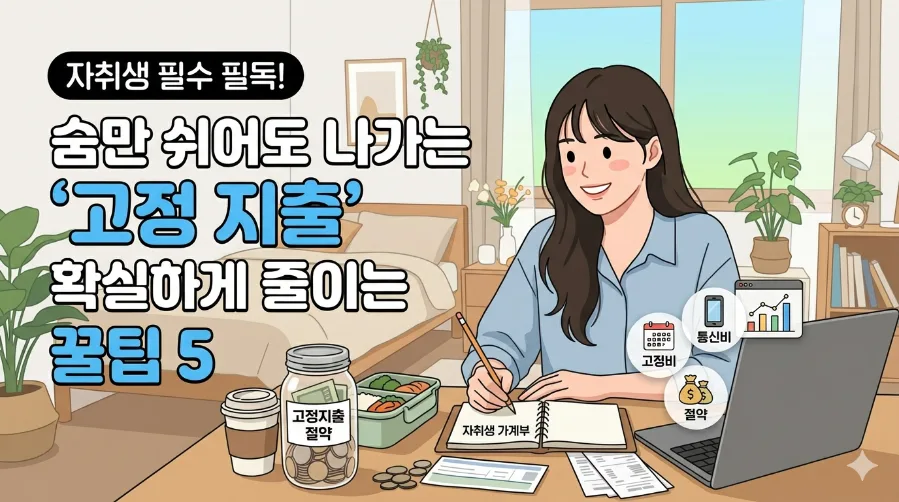 자취 고정비 줄이는 5가지 실전 전략 2026