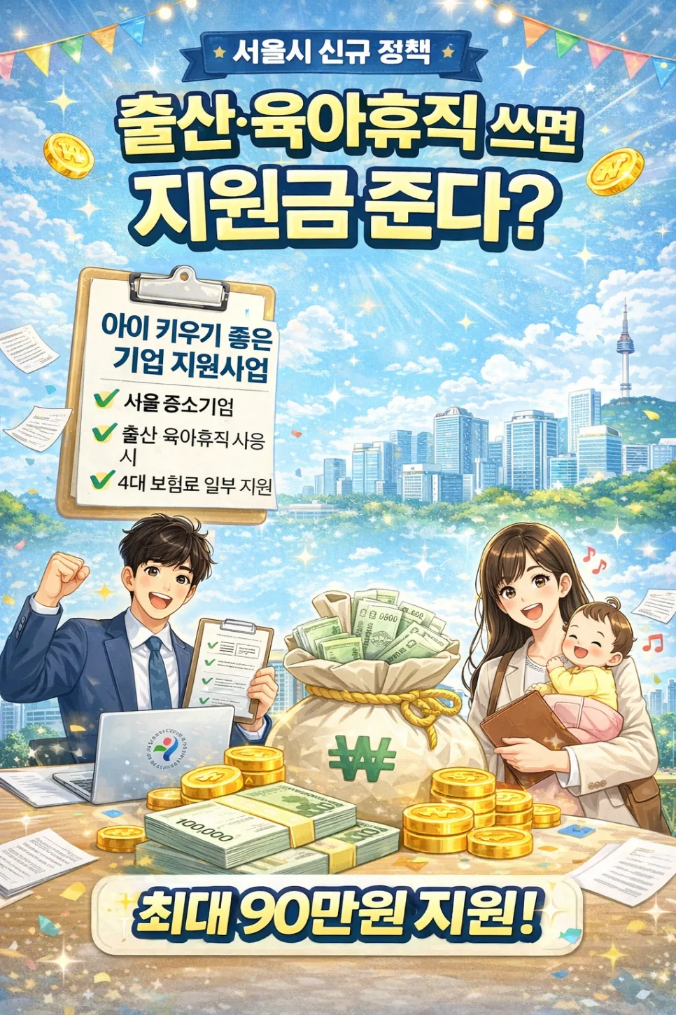 2026년 육아휴직 기업 지원금, 실제 받는 방법은?