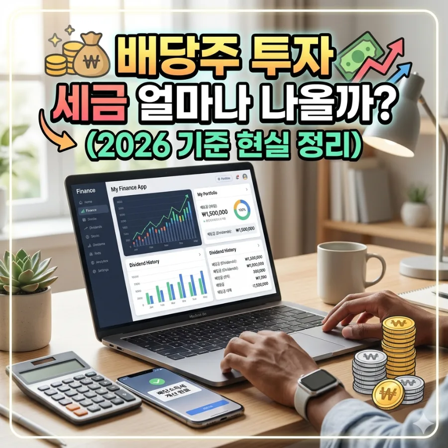 배당주 세금 2026년 총정리: 15.4% vs 종합과세, ISA 활용법