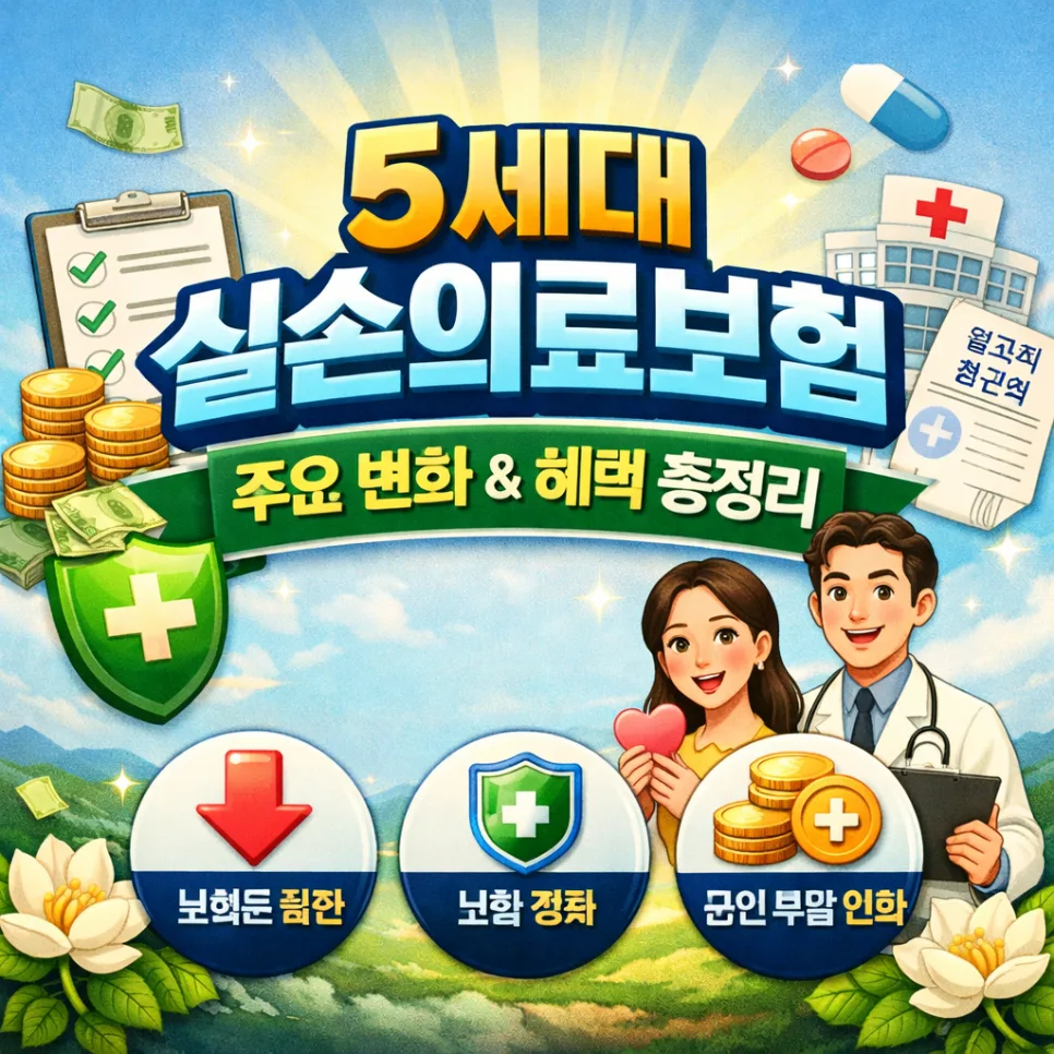 5세대 실손보험 2026년 출시: 보험료·보장 변화 총정리