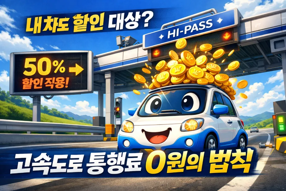 2026년 고속도로 통행료 반값 할인, 대상자 및 신청 꿀팁 총정리