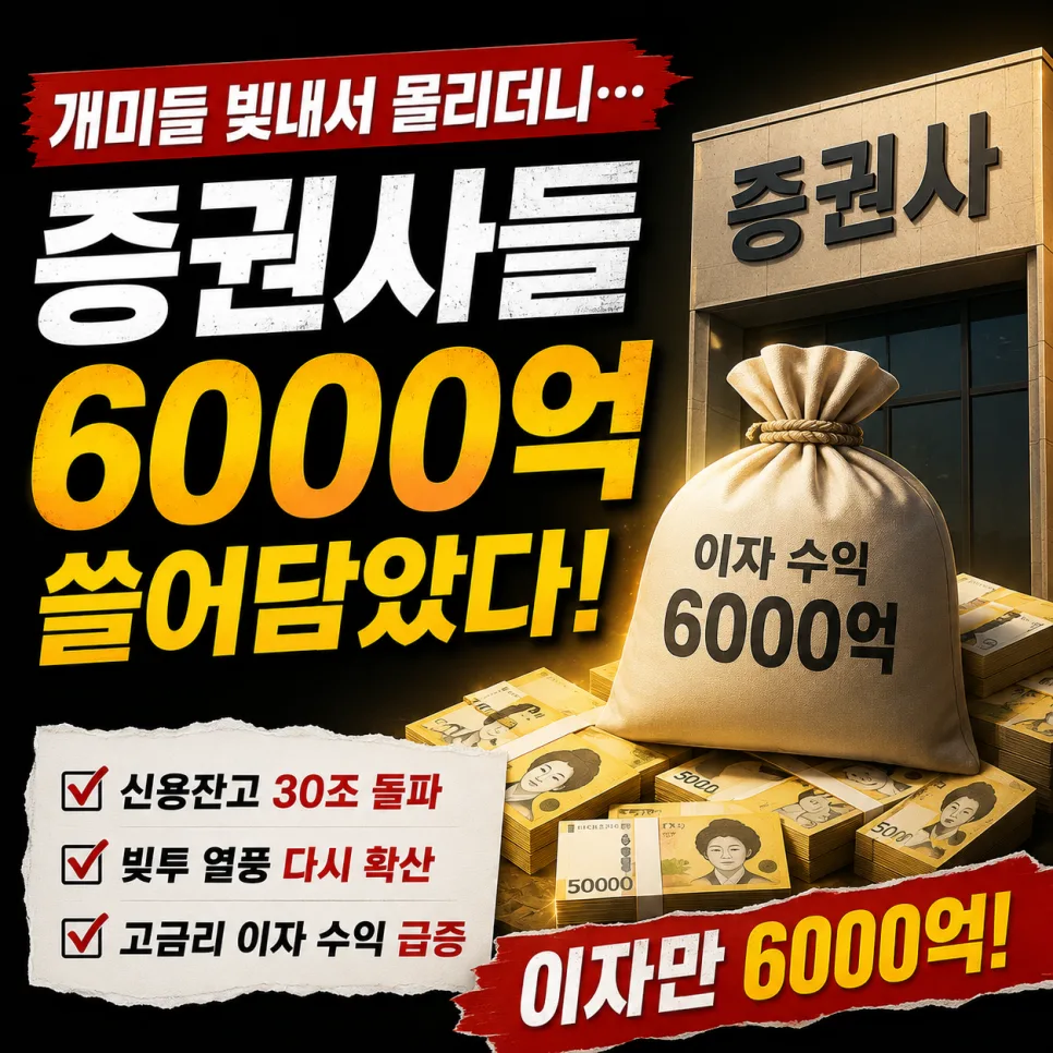 2026년 빚투 급증 원인과 증권사 수익 구조 분석