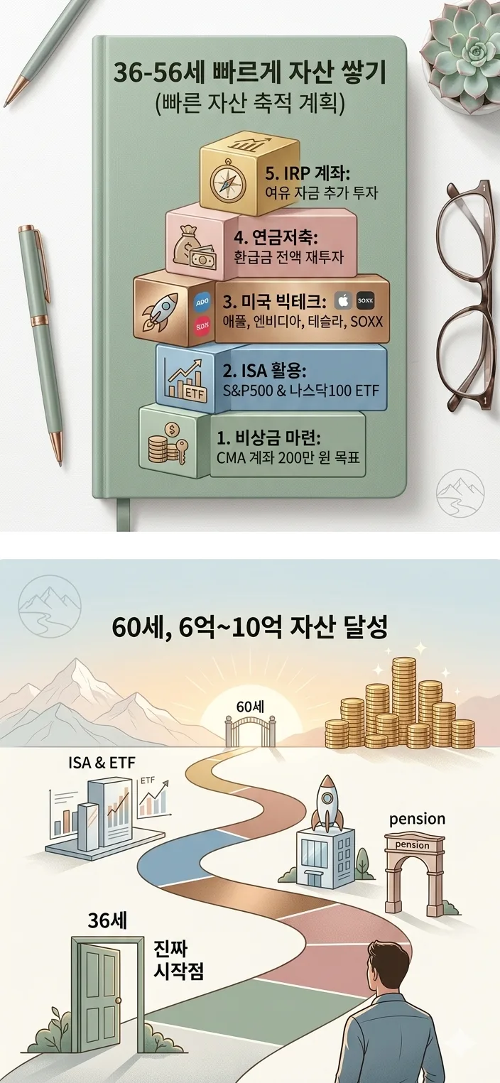 36-56세 자산 증식 플랜 2026: 5단계 비결 공개