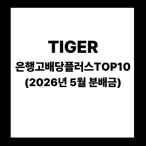 TIGER 은행고배당 ETF 분배금 2026년 5월, 투자 핵심 체크리스트